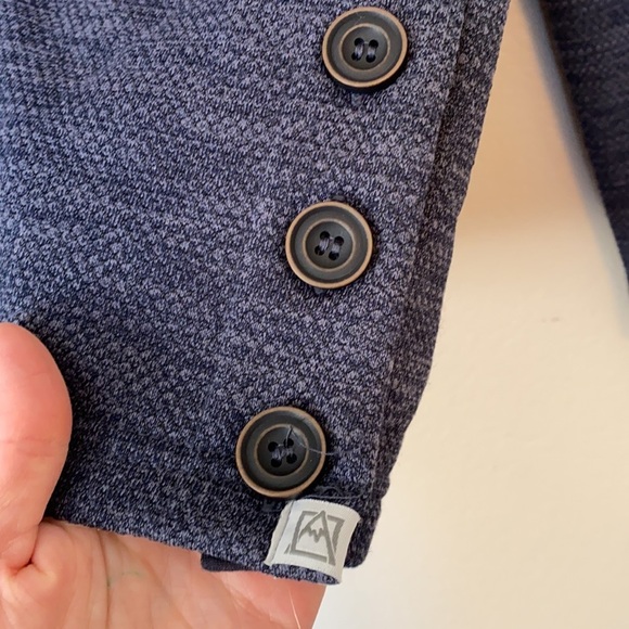 Avalanche Heathered Navy Cozy Quarter Button Sweater sz Small - Picture 6 of 11